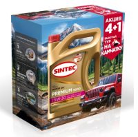 Масло моторное Sintec 5W-30 Premium 9000 C3 синтетическое АКЦИЯ 4 +1 / 5W30