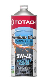 Масло моторное TOTACHI 5W-40 Premium Diesel Fully Synthetic A3/B4/E9 CJ-4/SM синтетическое