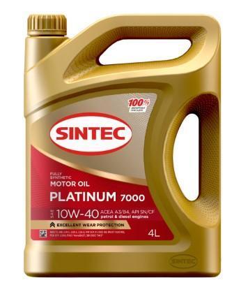 Масло моторное Sintec 10W-40 Platinum 7000 A3/B4 SN синтетическое / 10W40