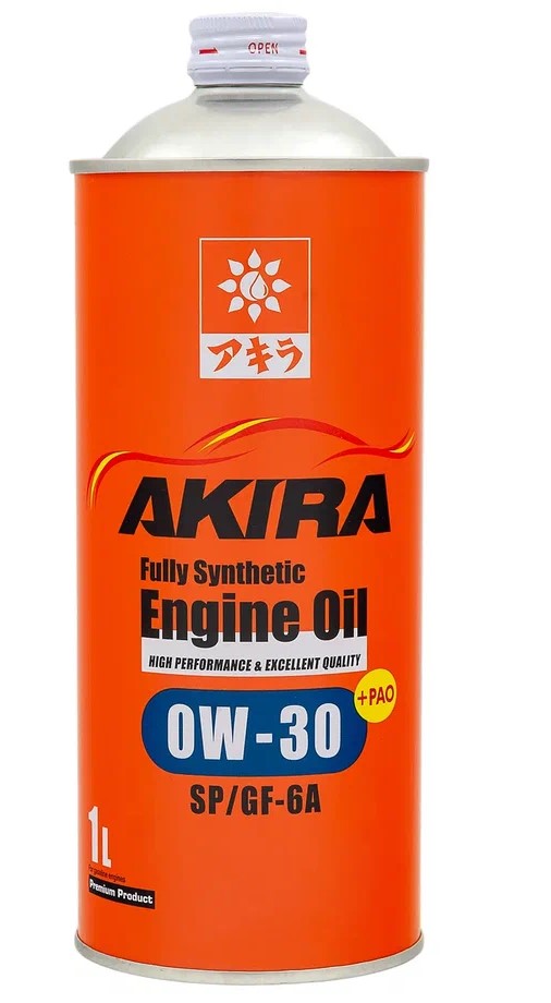Масло моторное AKIRA 0W-30 Engine Fully Synthetic синтетическое SP/GF-6