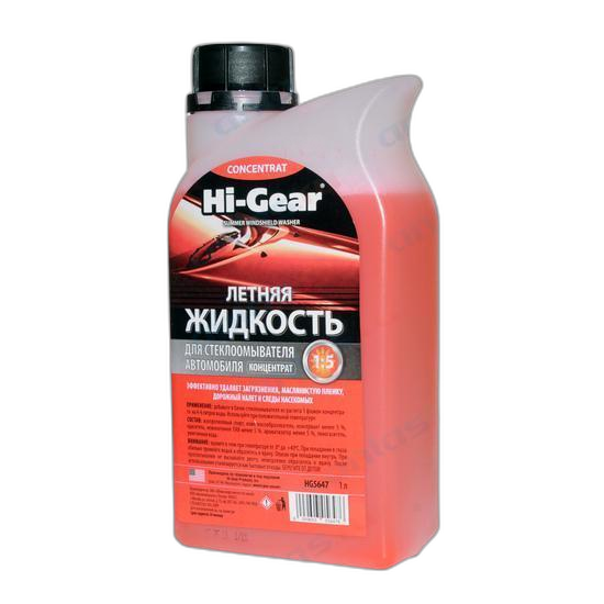 Жидкость стеклоомывающая лето концентрат HI-Gear