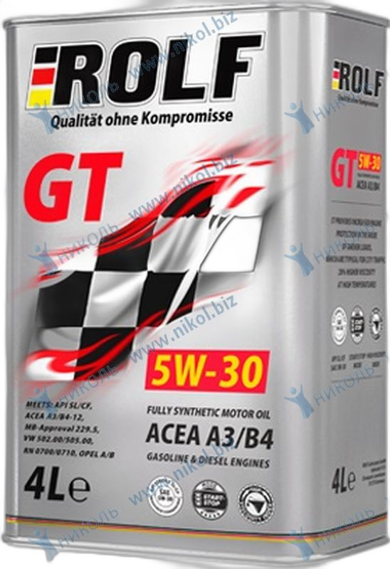 Масло ROLF GT 5W30 A3/B4 SL/CF c жесть