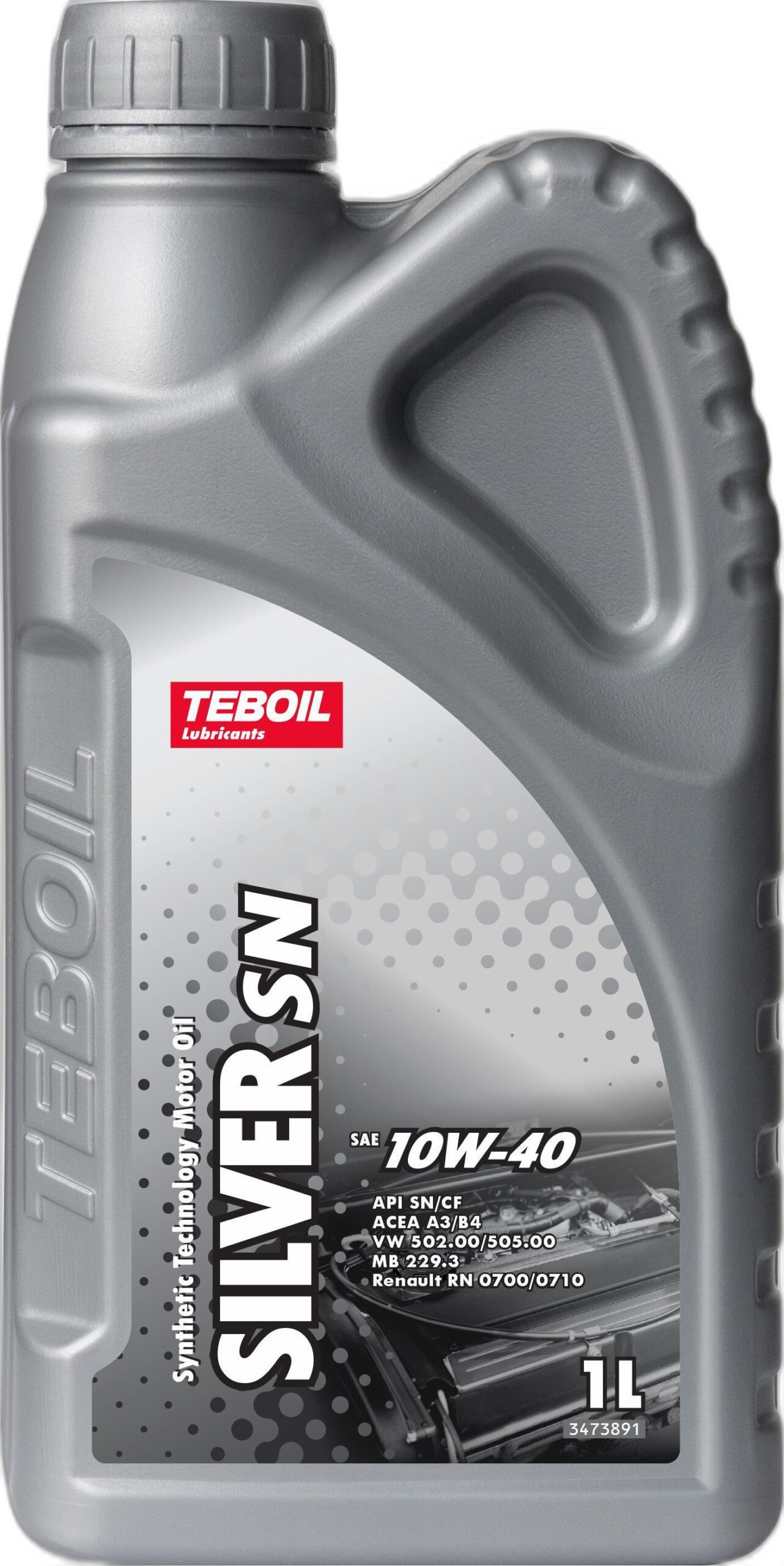 Масло моторное TEBOIL 10W-40 Silver SN SN/CF;A3/B4; RN 0700/0710;VW 502.00/505.00;MB 229.3;PSA B71 2294;PSA B71 2302 п/синтетическое / 10W40