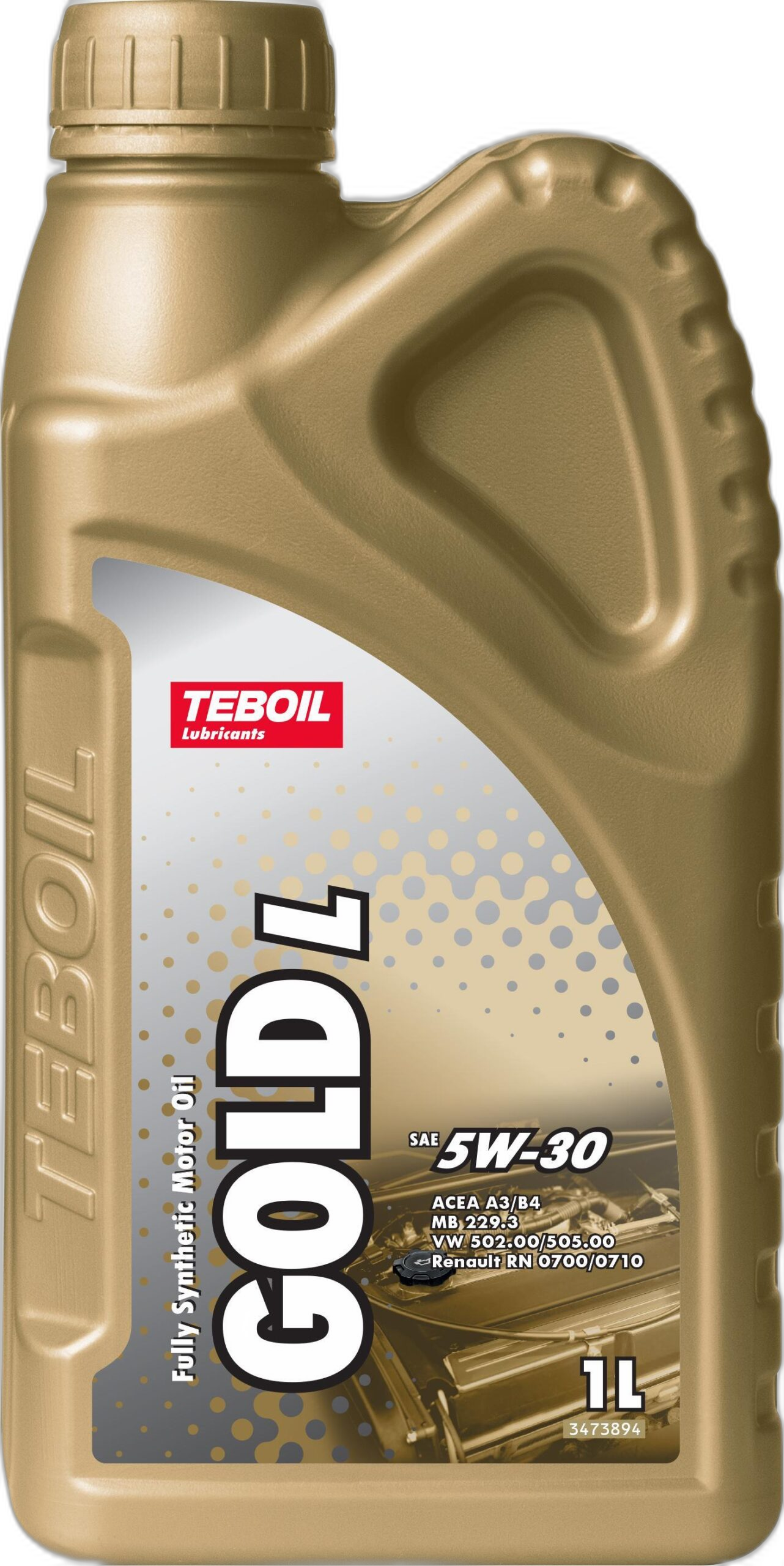 Масло моторное TEBOIL Gold L 5W-30 SN/CF/SP;A3/B4;Renault RN 0700/0710;VW 502.00/505.00;MB 229.3 синтетическое / 5W30