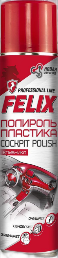 Полироль пластика Felix Клубника .аэрозоль