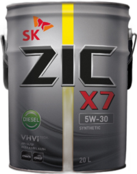 Масло моторное ZIC 5W-30 X7 Diesel API SL/CF ACEA A3/B3/B4 синтетическое / 5W30