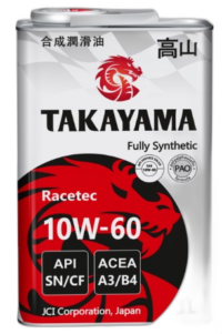 Масло моторное Takayama 10W-60 Racetec API A3/B4 SN/СF синтетическое металл / 10W60